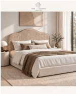 Upholstered Bed Qatar | Fluted Arch Headboard | Dar Al Asala - Image 3