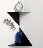 Corner Floating Shelf – Modern Black Metal Wall Shelf | Dar Alasala Qatar - Image 2