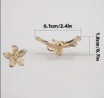 Gold Orchid Flower Cabinet Knob – Polished Brass Drawer Pull - Image 4