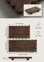 Home Decor Rack — 100% Original Solid Wood Scalloped Riser Tray - Image 3