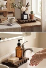 Home Decor Rack — 100% Original Solid Wood Scalloped Riser Tray - Image 6