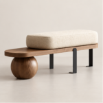 walnut bench, entryway bench