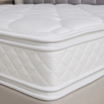 White quilted simple mattress with diamond stitched sides