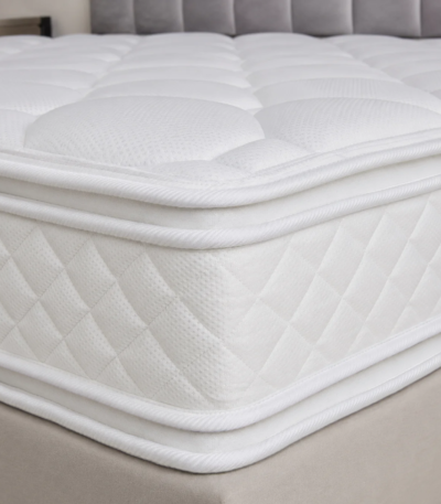 White quilted simple mattress with diamond stitched sides