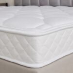 White quilted mattress with diamond stitched side border