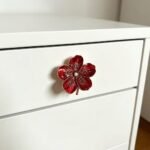 Colourful Flower Cabinet Knobs with Pearl Centre — 5-Petal Drawer Handles, Single Hole | Qatar - Image 4