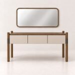 Arden 3-Piece Bedroom Set – Upholstered Four-Poster Bed, Nightstand & Dressing Table with Mirror - Image 4
